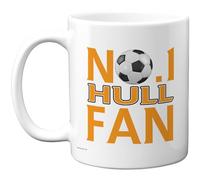 Novelty Mug for Hull Fans - No. 1 Hull Fan - Bold Orange & Black Football Design - Perfect for Supporter Pride - 11oz Ceramic Gloss Mug