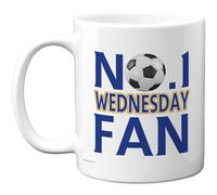 Stuff4 Novelty Mug for Sheff Weds Fans - No. 1 Wednesday Fan - Bold Blue Football Design - Cheerful Gift for Sheff Weds Supporters - 11oz Ceramic Gloss Mug