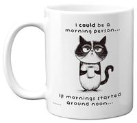 Stuff4 Novelty Mug for Women and Men, Cat Morning Person