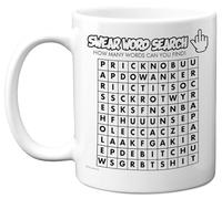 Stuff4 Novelty Rude Mug for Women Men - Swear Word Search - Funny Birthday Mugs Present Gifts for Friend Family Colleague, 11oz Ceramic Coffee Humour Joke Banter Cup