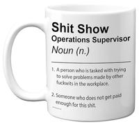 Operations Supervisor Mug - Sh*t Show - Novelty Gifts for Operations Supervisor from Colleague Friend, Rude Joke Presents, 11oz Ceramic Dishwasher Safe Premium Gift Mugs