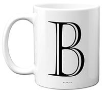 Stuff4 Personalised Alphabet Initial Mug - Letter B Mug, Gifts for Him Her, Fathers Day, Mothers Day, Birthday Gift, 11oz Ceramic Dishwasher Safe Mugs, Anniversary, Valentines, Christmas, Retirement