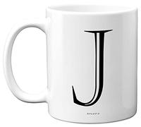 Stuff4 Personalised Alphabet Initial Mug - Letter J Mug, Gifts for Him Her, Fathers Day, Mothers Day, Birthday Gift, 11oz Ceramic Dishwasher Safe Mugs, Anniversary, Valentines, Christmas, Retirement