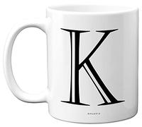 Stuff4 Personalised Alphabet Initial Mug - Letter K Mug, Gifts for Him Her, Fathers Day, Mothers Day, Birthday Gift, 11oz Ceramic Dishwasher Safe Mugs, Anniversary, Valentines, Christmas, Retirement