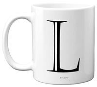 Stuff4 Personalised Alphabet Initial Mug - Letter L Mug, Gifts for Him Her, Fathers Day, Mothers Day, Birthday Gift, 11oz Ceramic Dishwasher Safe Mugs, Anniversary, Valentines, Christmas, Retirement