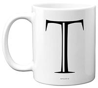 Stuff4 Personalised Alphabet Initial Mug - Letter T Mug, Gifts for Him Her, Fathers Day, Mothers Day, Birthday Gift, 11oz Ceramic Dishwasher Safe Mugs, Anniversary, Valentines, Christmas, Retirement