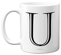 Stuff4 Personalised Alphabet Initial Mug - Letter U Mug, Gifts for Him Her, Fathers Day, Mothers Day, Birthday Gift, 11oz Ceramic Dishwasher Safe Anniversary, Valentines, Christmas, Retirement