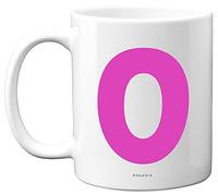 Stuff4 Personalised Alphabet Pink Initial Mug, Birthday Gift for Mum