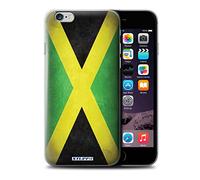 Stuff4 Phone Case for Apple iPhone 6+/Plus 5.5 Flags Jamaica/Jamaican Transparent Clear Ultra Slim Thin Hard Back Cover