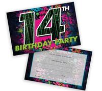 Stuff4 Playful 14th Birthday Party Invitations, Vibrant Fun for the Big Day