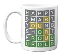 Stuff4 Positive Grid Mug - Uplifting Adjective Design - Cheerful Novelty for Home or Office - 11oz Ceramic Gloss Mug