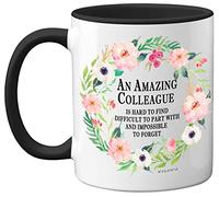 Stuff4 Retirement Gifts for Women, 11oz Ceramic Dishwasher Safe Black Mugs