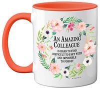 Stuff4 Retirement Gifts for Women, Leaving Gifts for Colleagues Women, Retirement Gift Ideas Men or Sorry Your Leaving Gifts, 11oz Ceramic Dishwasher Safe Orange Mugs