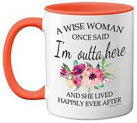 Stuff4 Retirement Gifts - Wise Women Mug, Funny Mugs, Leaving Gifts, Retired - 11oz Orange Handle Ceramic Dishwasher Safe Coffee