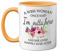 Stuff4 Retirement Gifts: Wise Women Mug, Funny Mugs, Leaving Gifts, Retired - 11oz Yellow Ceramic Dishwasher Safe Coffee Mugs