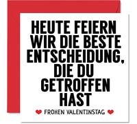 Stuff4 Romantic Card Valentine's Day - Best Decision - Cute Funny Valentine's Day Cards for Boyfriend Girlfriend Husband Wife Women Men Her Him 145mm Valentine's Day Cards Greeting Card