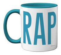 Stuff4 Rude, Blue Cr*p Mug Swearing Birthday Presents | Funny Gifts for Women and Men from Friend Colleague, Fun Bday Presents, 11oz Blue Handle Ceramic Dishwasher Safe Premium Mugs