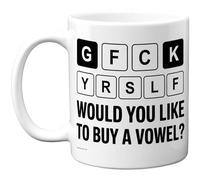 Stuff4 Rude Coffee, Buy a Vowel Mug | Novelty Gifts for Friends Colleague from Colleague Friends, Birthday Presents, Fun Bday Presents