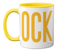 Stuff4 Rude Gifts - Yellow C*ck Mug - Funny Gifts for Men Women from Friend Colleague, Swearing Birthday Presents, Fun Bday Presents, 11oz Yellow Handle Ceramic Dishwasher Safe Premium Mugs
