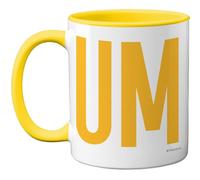 Stuff4 Rude Gifts - Yellow C*m Mug - Funny Gifts for Men Women from Friend Colleague, Swearing Birthday Presents, Fun Bday Presents, 11oz Pink Handle Ceramic Dishwasher Safe Premium Mugs