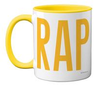 Stuff4 Rude Gifts - Yellow Cr*p Mug - Funny Gifts for Men Women from Friend Colleague, Swearing Birthday Presents, Fun Bday Presents, 11oz Yellow Handle Ceramic Dishwasher Safe Premium Mugs