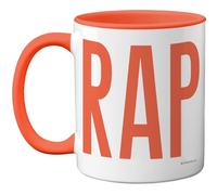 Stuff4 Rude, Orange Cr*p Mug Swearing Birthday Presents | Funny Gifts for Women and Men from Friend Colleague, Fun Bday Presents