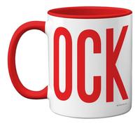 Stuff4 Rude, Red C*ck Mug Swearing Birthday Presents | Funny Gifts for Women and Men from Friend Colleague, Fun Bday Presents