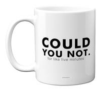 Stuff4 Sarcastic Quote Mug, Bold Black Typography On White