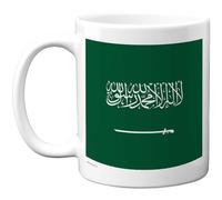 Stuff4 Saudi Arabia Mug - Bold Green Flag with Shahada and Sword - Patriotic Desk Or Souvenir Choice - 11oz Ceramic Gloss Mug
