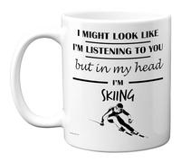 Stuff4 Skiing, in My Head Mug White Handle