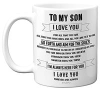 Son Mugs - to My Son - Inspirational I Love You Son Mug, Son Gifts from Mum, Son Birthday Gifts, Son Gift from Dad, Gifts for Sons, Gift Idea for Christmas, 11oz Ceramic Dishwasher Microwave Safe Mug