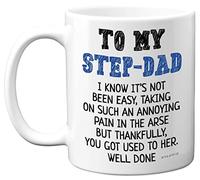 Stuff4 Step Dad Gifts - Well Done - Step Dad Birthday Mug Present from Son Daughter, Fathers Day Mug Gifts, Christmas Day Secret Santa Gift, 11oz Ceramic Dishwasher Safe Coffee Cup