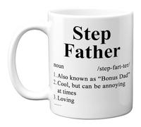 Stuff4 Step Father Mug - Humorous Bonus Dad Definition Design - Light - Hearted Gift for Father's Day - 11oz Ceramic Gloss Mug