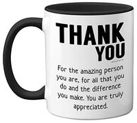 Stuff4 Thank You Mug - Gift for Best Friend, Leaving Gifts for Colleagues Boss Friends Men Women, Thank You Teacher Mug, 11oz Black Handle Ceramic Premium Leaving Men Women