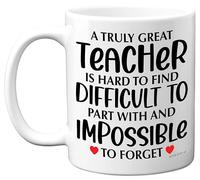 Thank You Teacher Gift - Truly Great Teacher - Heartfelt Appreciation Mug Present, Mug Gifts, Leaving Secret Santa 11oz Ceramic Dishwasher Safe Coffee Cup