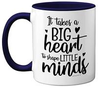 Stuff4 Thank You Teacher Mug, Big Hearts Shape Little Minds, Gift for Best