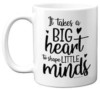 Stuff4 Thank You Teacher Mug, Big Hearts Shape Little Minds, Gift for Best