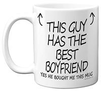 This Guy Has The Best Boyfriend Mug - Boyfriend Gifts, 11oz Ceramic Dishwasher Safe Coffee Mugs - Boyfriend LGBT Gay Gifts for Birthday, Christmas Day Presents Gift, Premium Cup - Made in UK Stuff4