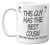 Stuff4 This Guy Has The Best Cousin Mug - Cousin Gifts, 11oz Ceramic Dishwasher Safe Coffee Mugs - Cousin Gifts for Birthday, Christmas Day Presents, Secret Santa, Premium Cup - Made in UK