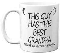 Stuff4 This Guy Has The Best Grandpa Mug - Grandpa Gifts, 11oz Ceramic Dishwasher Safe Coffee Mugs - Grandson Gifts for Birthday, Christmas Day Presents Gift, Premium Cup - Made in UK