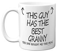 Stuff4 This Guy Has The Best Granny Mug - Gran Granny Gifts, 11oz Ceramic Dishwasher Safe Coffee Mugs - Grandson Gifts for Birthday, Christmas Day Presents, Secret Santa, Premium Cup Made in UK