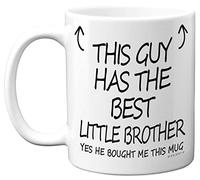 Stuff4 This Guy Has The Best Little Brother Mug - Little Brother Gifts, 11oz Ceramic Dishwasher Safe Coffee Mugs - Sibling Big Brother Gifts for Birthday, Christmass, Premium Cup - Made in UK