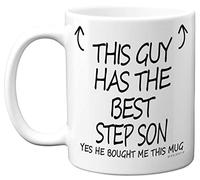 Stuff4 This Guy Has The Best Step Son Mug - Step Son Gifts, 11oz Ceramic Dishwasher Safe Coffee Mugs - Dad Gifts for Birthday, Christmas Day Fathers Day Presents Gift, Premium Cup Made in UK