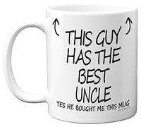 Stuff4 This Guy Has The Best Uncle Mug - Uncle Gifts, 11oz Ceramic Dishwasher Safe Coffee Mugs - Nephew Gifts for Birthday, Christmas Day Presents Gift, Premium Cup Made in UK
