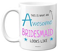 Stuff4 This is What an Amazing Bridesmaid Looks Like Mug, 11oz Ceramic Dishwasher Safe Premium Mugs, Bridesmaid Gifts, Thank You Bridesmaid Gifts, Bridesmaid Mug, Thank You Mugs