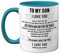 to My Son Mug - Inspirational I Love You Mugs, Gifts from Mum, Birthday Gift from Dad, Idea for Christmas 11oz Light Blue Ceramic Dishwasher Safe Mug
