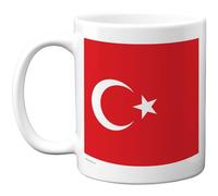 Stuff4 Türkiye Mug - Bold Red Flag Design with Crescent and Star - Patriotic Souvenir Or Desk Accent - 11oz Ceramic Gloss Mug