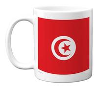 Stuff4 Tunisia Mug - Bold Red Flag Design with Crescent and Star - Patriotic Souvenir for National Day - 11oz Ceramic Gloss Mug