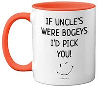 Stuff4 Uncle Mug - Uncle Birthday, Fathers Day Mug Gifts, Christmas, Gifts from Nephew Niece, Cute Funny 11oz Ceramic Dishwasher Safe Orange Coffee Cup Made in UK