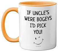 Stuff4 Uncle Mug - Uncle Birthday, Fathers Day Mug Gifts, Christmas, Gifts from Nephew Niece, Cute Funny 11oz Ceramic Dishwasher Safe Yellow Coffee Cup Made in UK